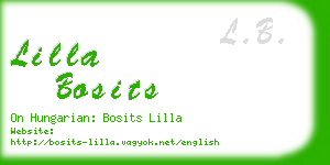 lilla bosits business card